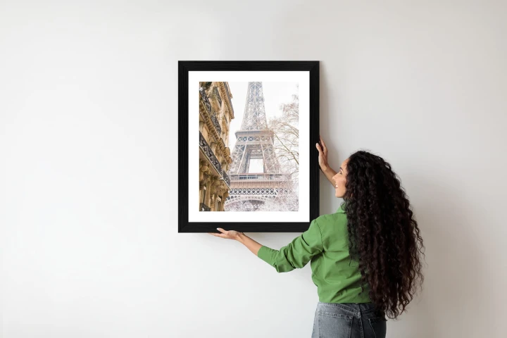 Plakat Wieża Eiffla W Paryżu Zimą