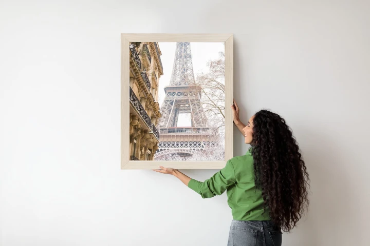 Plakat Wieża Eiffla W Paryżu Zimą