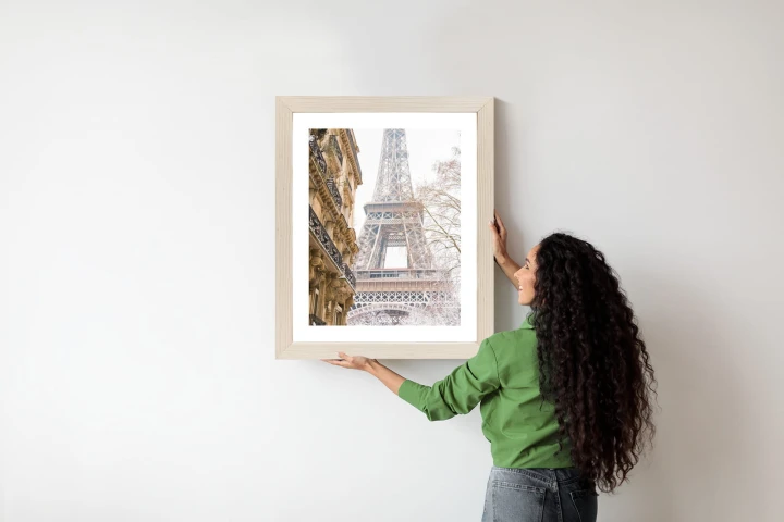 Plakat Wieża Eiffla W Paryżu Zimą