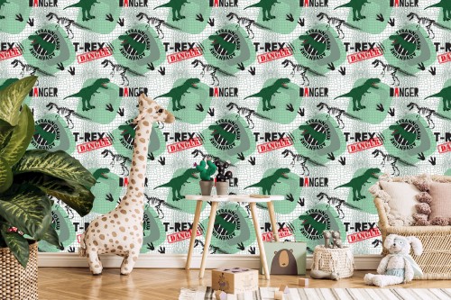 Tapeta Dla Dzieci Dinozaury, Zwierzęta, Zieleń