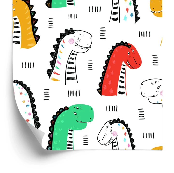 Tapeta Kolorowe Dinozaury
