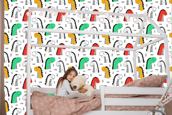 Tapeta Kolorowe Dinozaury