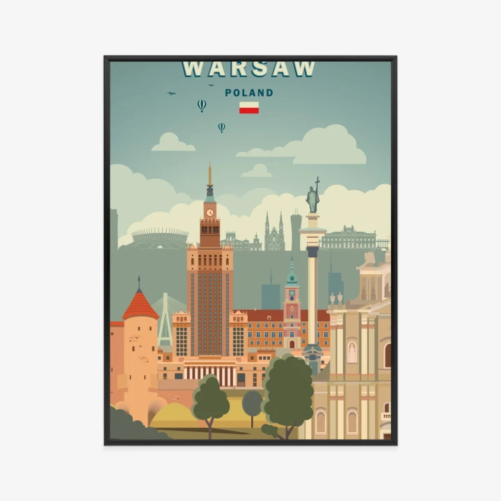 Plakat Ilustracja Architektury W Stolicy Polski