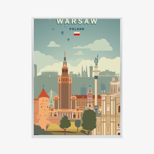 Plakat Ilustracja Architektury W Stolicy Polski