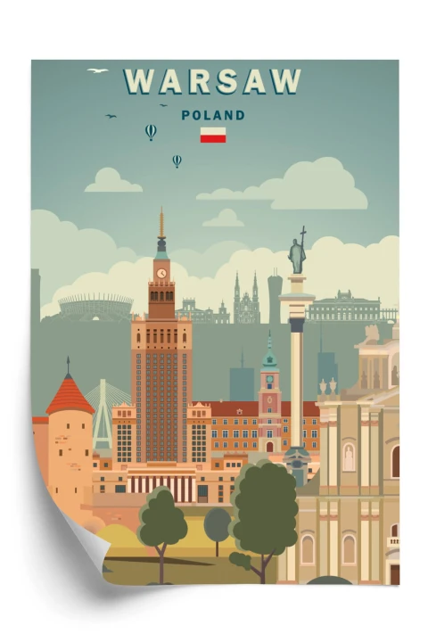 Plakat Ilustracja Architektury W Stolicy Polski