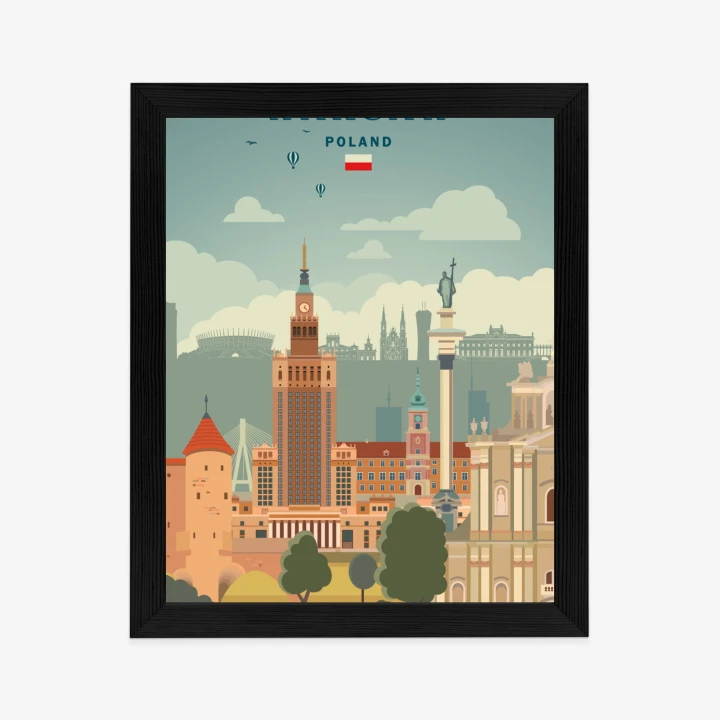Plakat Ilustracja Architektury W Stolicy Polski