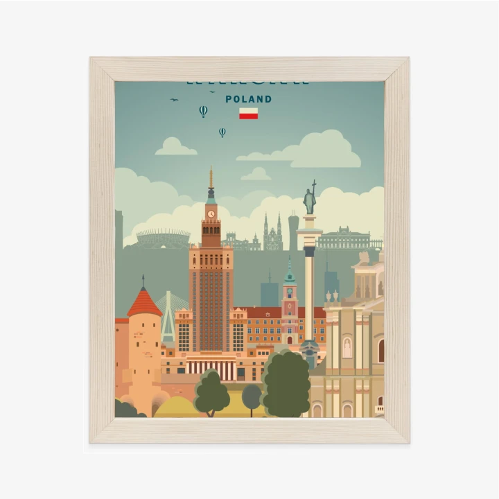 Plakat Ilustracja Architektury W Stolicy Polski