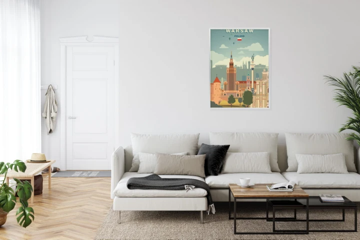 Plakat Ilustracja Architektury W Stolicy Polski