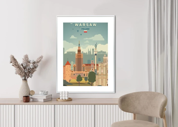 Plakat Ilustracja Architektury W Stolicy Polski