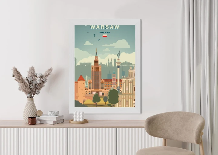 Plakat Ilustracja Architektury W Stolicy Polski
