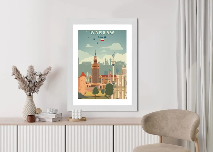 Plakat Ilustracja Architektury W Stolicy Polski