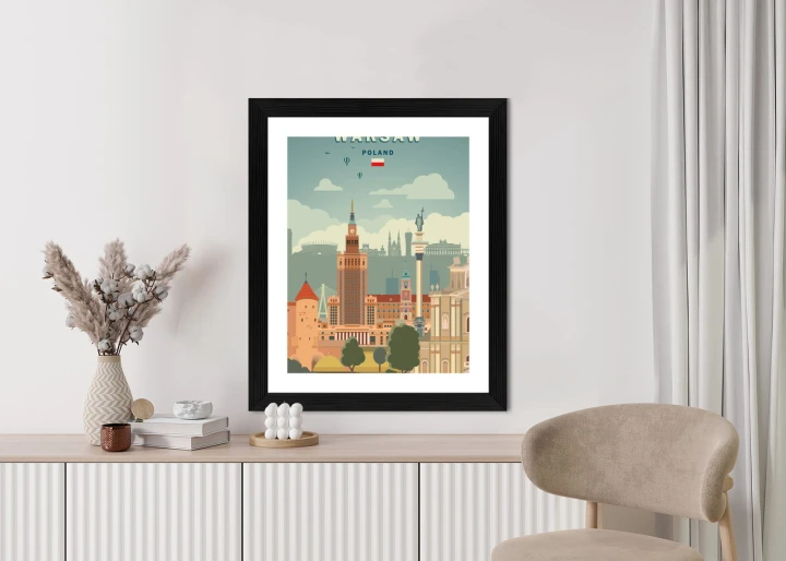 Plakat Ilustracja Architektury W Stolicy Polski