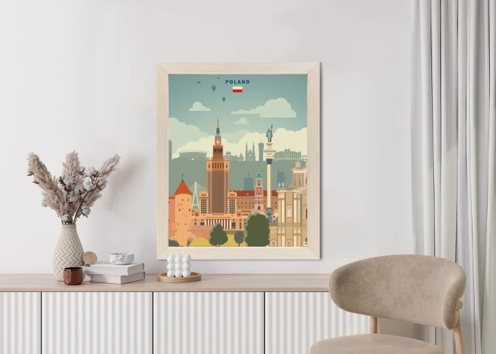 Plakat Ilustracja Architektury W Stolicy Polski