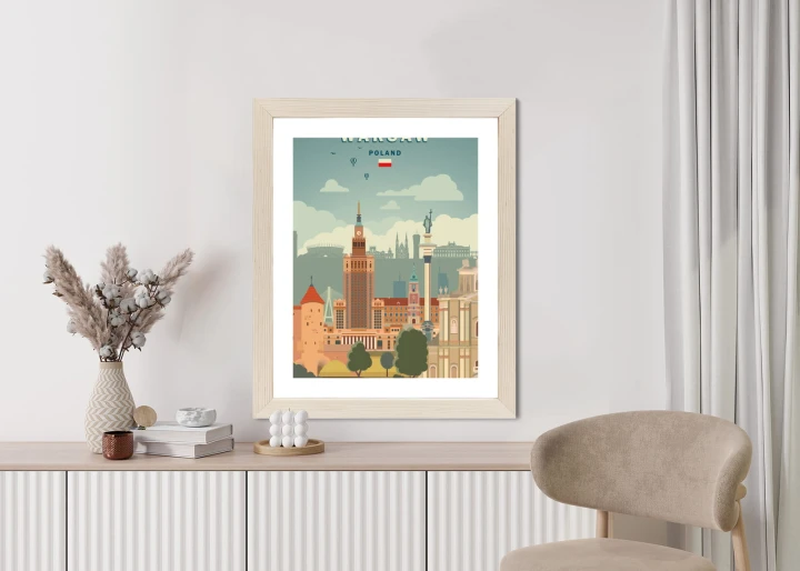 Plakat Ilustracja Architektury W Stolicy Polski