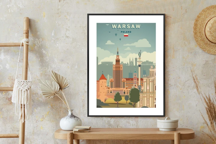Plakat Ilustracja Architektury W Stolicy Polski