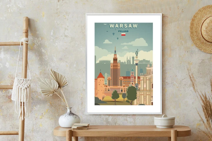 Plakat Ilustracja Architektury W Stolicy Polski