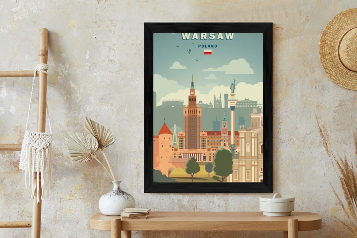 Plakat Ilustracja Architektury W Stolicy Polski