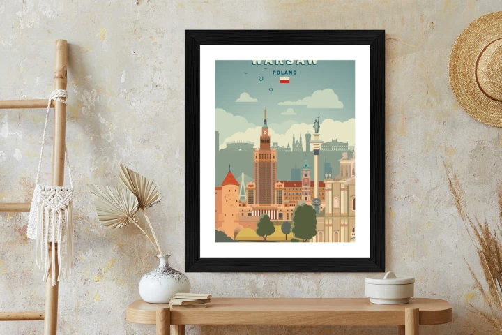 Plakat Ilustracja Architektury W Stolicy Polski