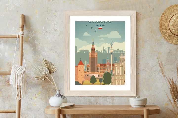 Plakat Ilustracja Architektury W Stolicy Polski