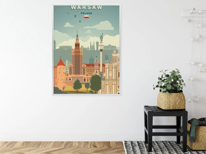 Plakat Ilustracja Architektury W Stolicy Polski
