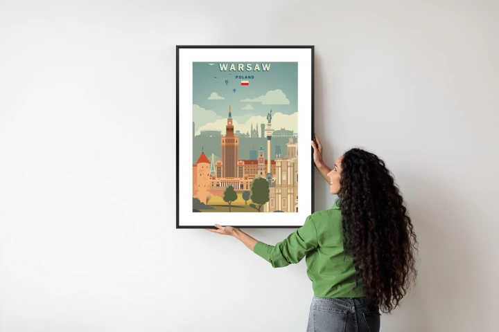 Plakat Ilustracja Architektury W Stolicy Polski
