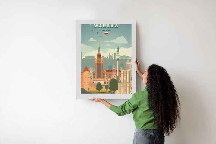 Plakat Ilustracja Architektury W Stolicy Polski