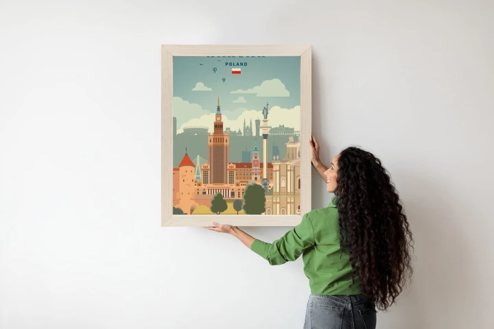 Plakat Ilustracja Architektury W Stolicy Polski