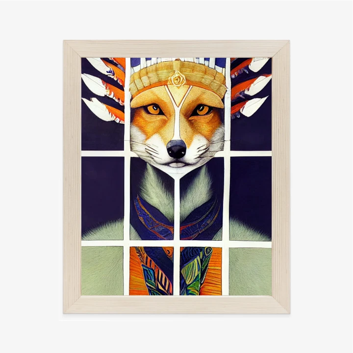 Plakat Lis W Ludowym Ubraniu