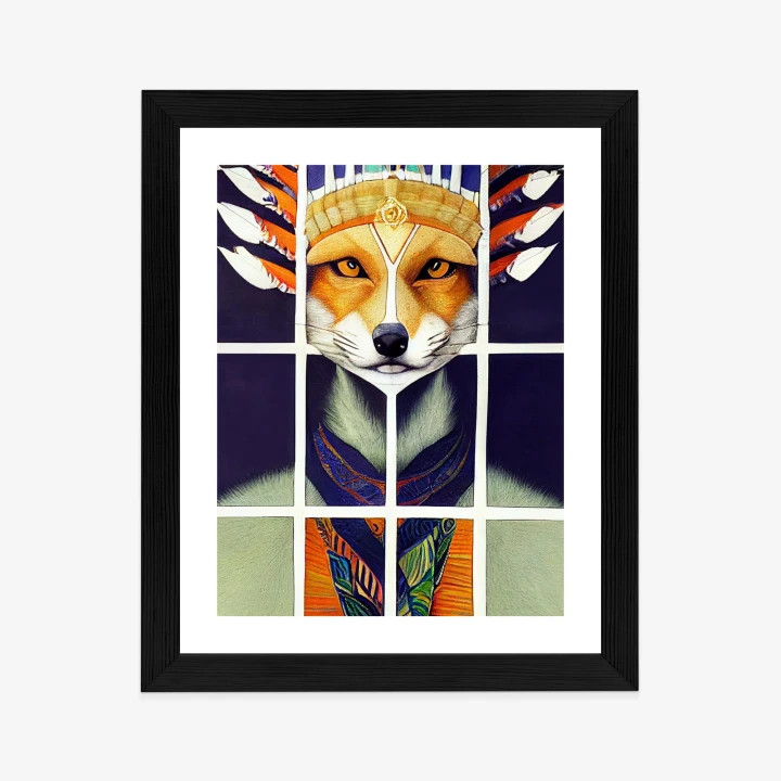 Plakat Lis W Ludowym Ubraniu