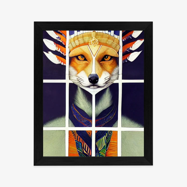 Plakat Lis W Ludowym Ubraniu