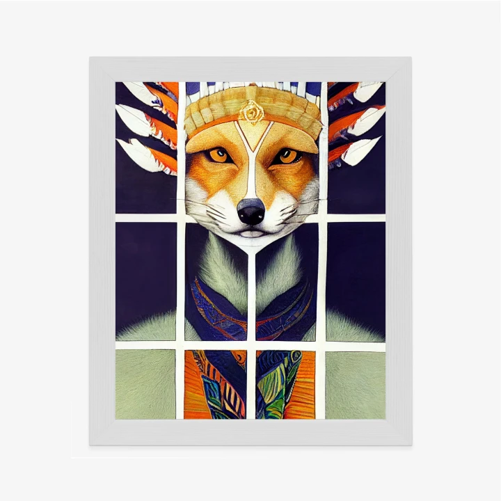 Plakat Lis W Ludowym Ubraniu