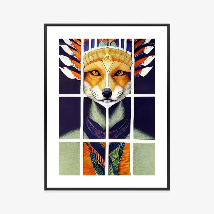 Plakat Lis W Ludowym Ubraniu