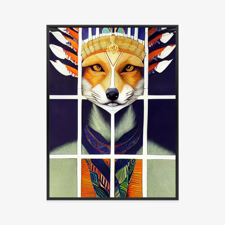 Plakat Lis W Ludowym Ubraniu