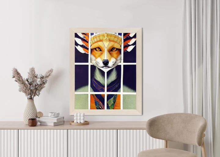 Plakat Lis W Ludowym Ubraniu