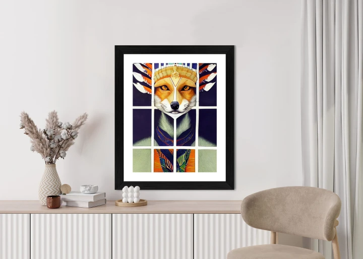 Plakat Lis W Ludowym Ubraniu
