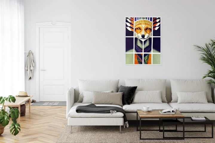 Plakat Lis W Ludowym Ubraniu
