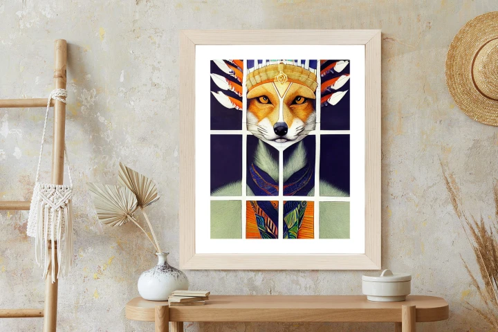 Plakat Lis W Ludowym Ubraniu