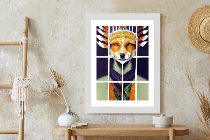 Plakat Lis W Ludowym Ubraniu