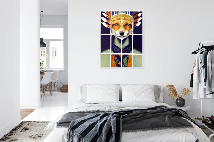 Plakat Lis W Ludowym Ubraniu
