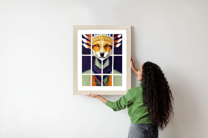 Plakat Lis W Ludowym Ubraniu