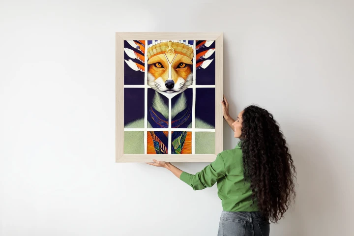 Plakat Lis W Ludowym Ubraniu