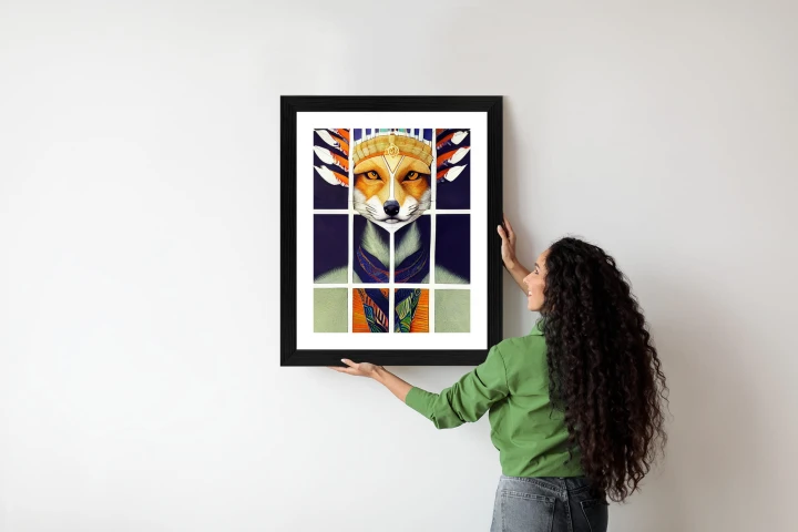 Plakat Lis W Ludowym Ubraniu