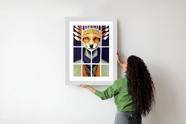 Plakat Lis W Ludowym Ubraniu