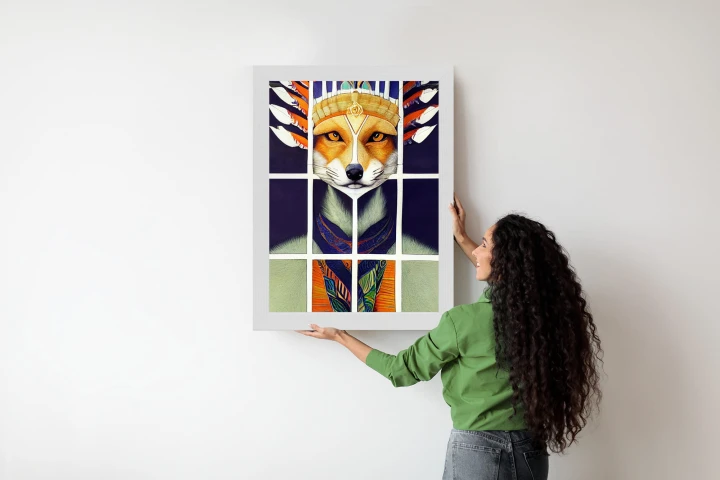 Plakat Lis W Ludowym Ubraniu