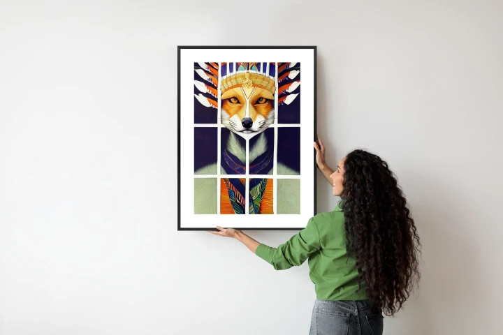 Plakat Lis W Ludowym Ubraniu