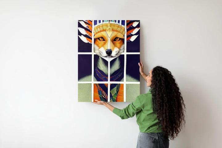 Plakat Lis W Ludowym Ubraniu