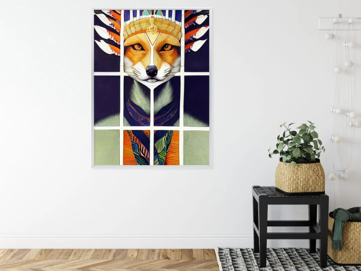 Plakat Lis W Ludowym Ubraniu