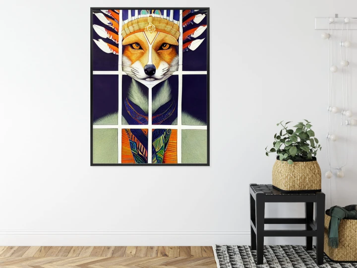 Plakat Lis W Ludowym Ubraniu
