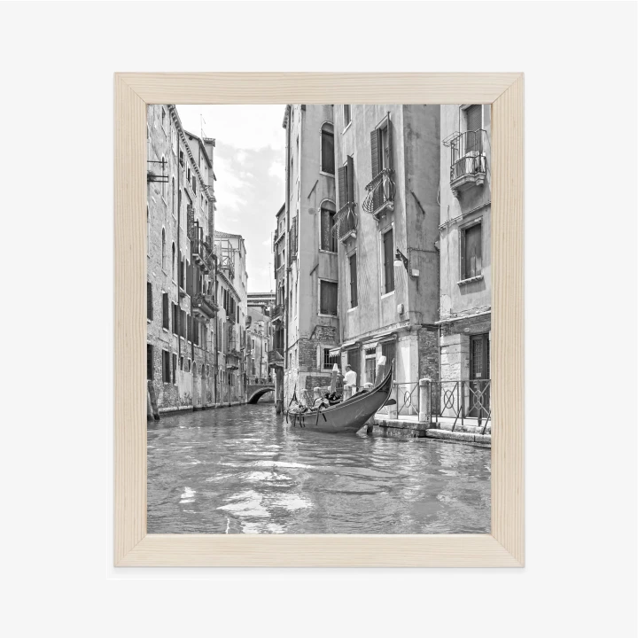 Plakat Gondole W Wenecji Czarno Biały Widok