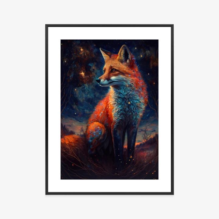 Plakat Magiczny Lis Na Ilustracji